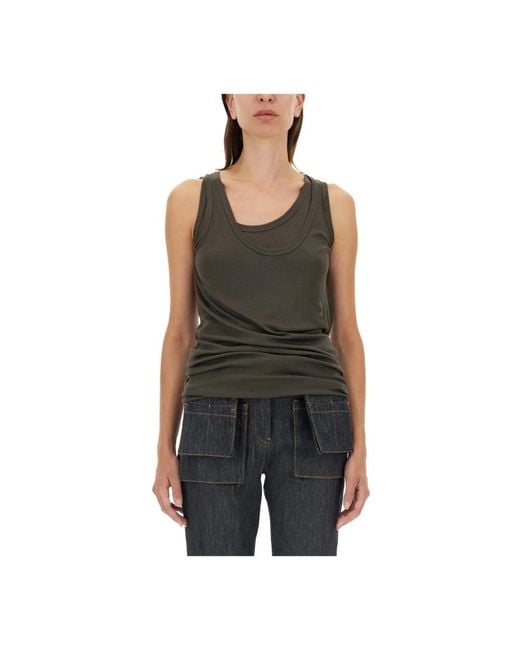 Helmut Lang Black Sleeveless Tops