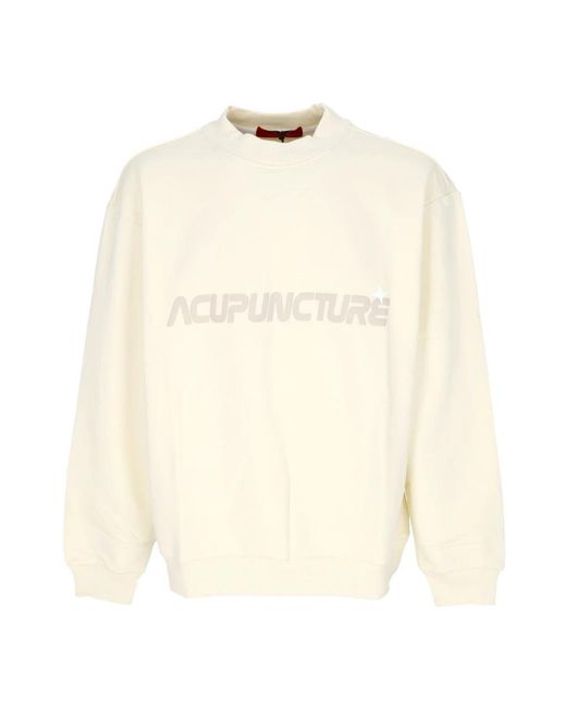 Acupuncture Hoodies & Sweatvesten ,Katoen Licht Crewneck Sweatshirt Met Bear Print in het White voor heren