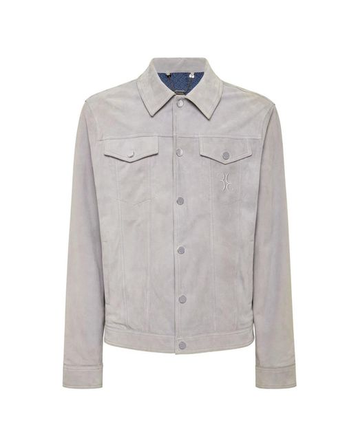 Leather Jackets Billionaire de hombre de color Gray