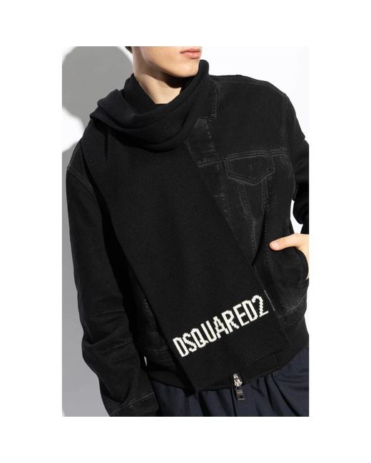 DSquared² Black Scarves for men