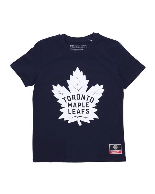 Mitchell & Ness Tops ,Blauw ,Katoen Toronto Maple Leafs Logo Tee in het Blue voor heren