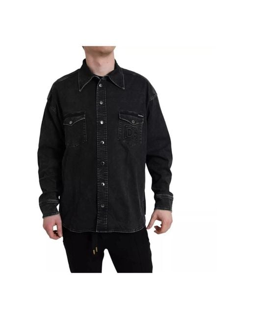 Dolce & Gabbana Black Denim Shirts
