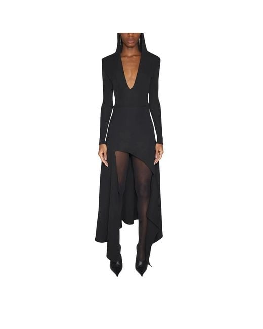 Midi Dresses Mugler en coloris Black