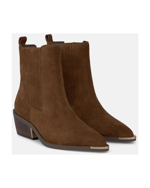 Alma En Pena. Brown Cowboy & Biker Boots