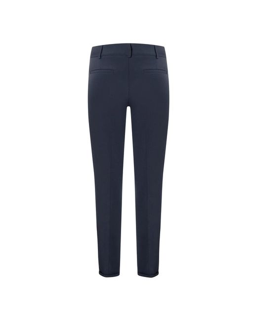 Cambio Broeken ,Zwart ,Slim-Fit Broek, Moderne Stijl in het Blue