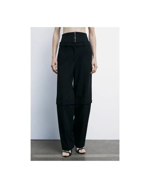 Patrizia Pepe Black Wide Trousers