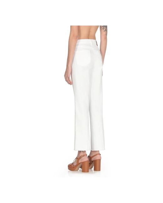 Trousers > cropped trousers Fay en coloris White