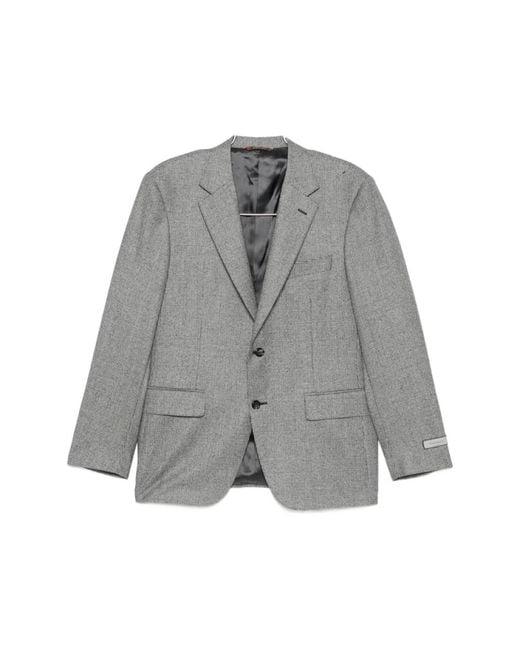 Canali Gray Single Breasted Suits for men