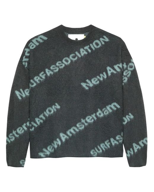New Amsterdam Surf Association Blue Round-Neck Knitwear for men