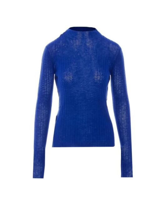 Pinko Blue Round-Neck Knitwear