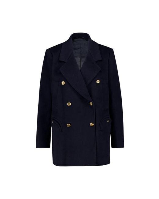 Blazé Milano Blue Double-Breasted Coats
