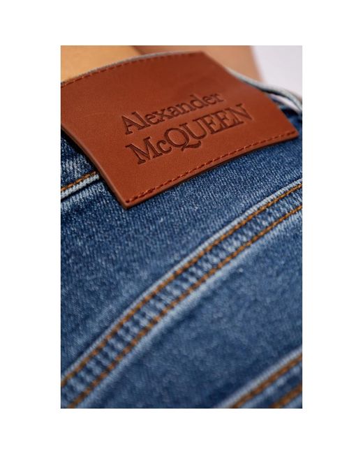 Alexander McQueen Blue Jeans mit logo