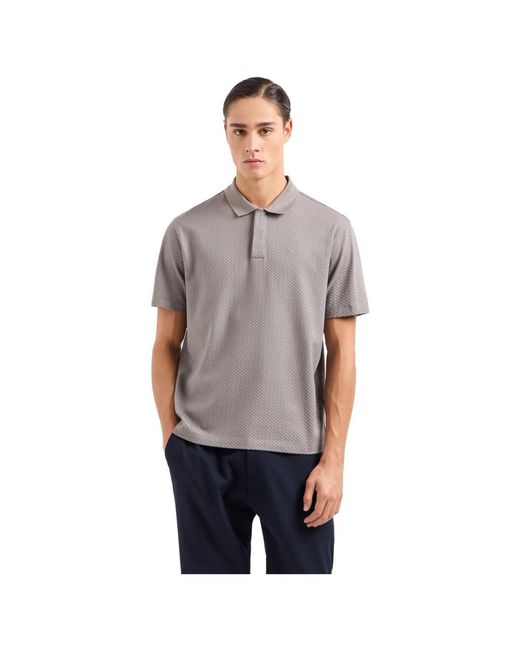 Emporio Armani Gray Polo Shirts for men