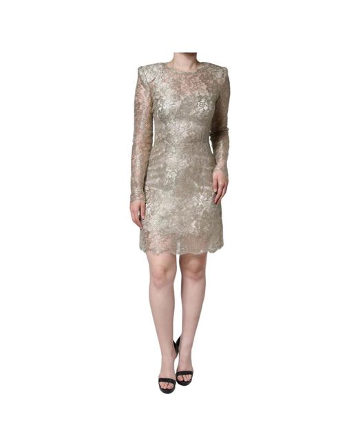 Dolce & Gabbana Natural Short Dresses