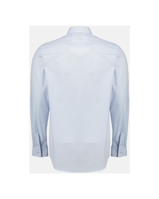 Dior Gestreept Poplin Overhemd in het Blue voor heren