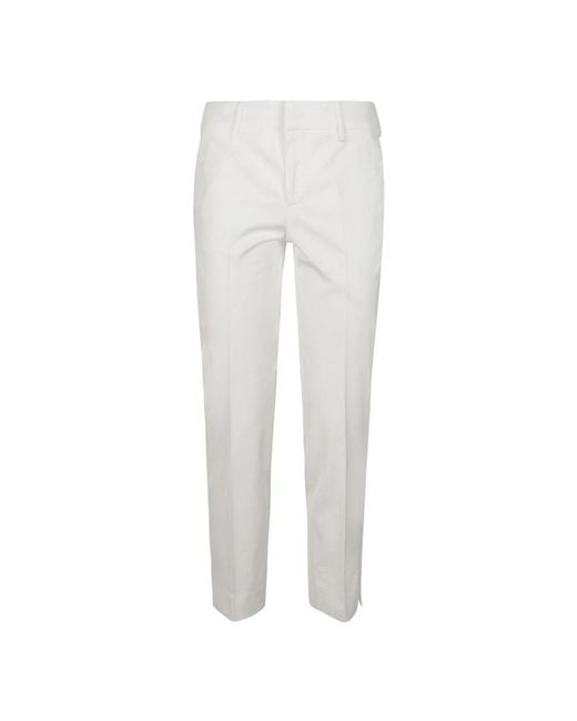 PT Torino White Slim-Fit Trousers