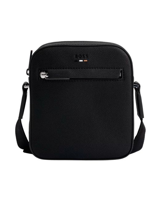 HUGO Black Cross Body Messenger for men