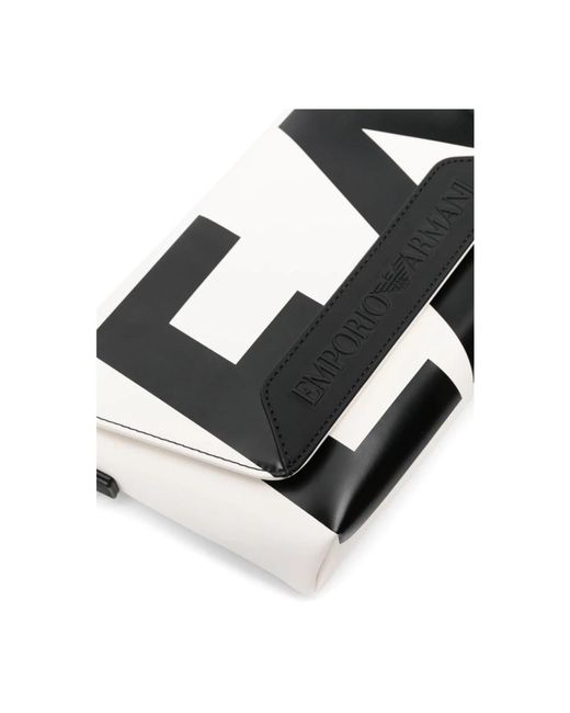 Emporio Armani Stilvolle weiße taschen mit logodruck in Black für Herren