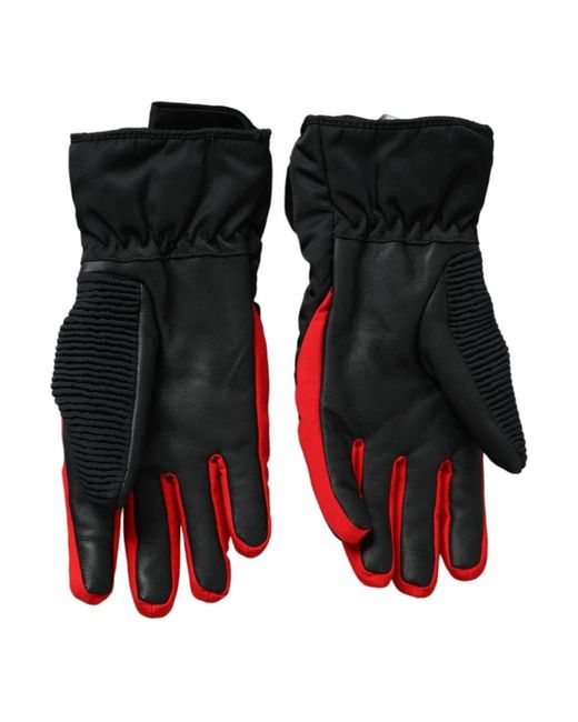 Dolce & Gabbana Red Gloves for men