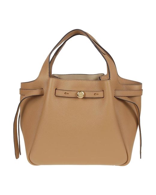 Tory Burch Brown Braune Shopper Tasche Mit Gürteldetail