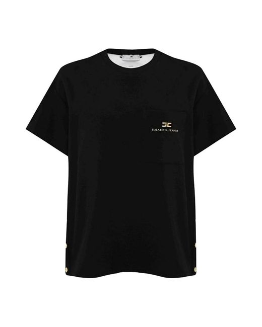 Elisabetta Franchi Black T-Shirts