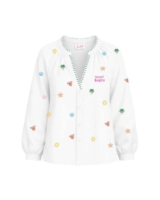 Mc2 Saint Barth White Blouses