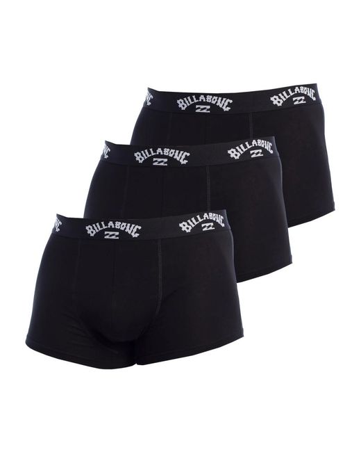 Billabong Ondergoed ,Zwart ,Katoen Moderne Comfort Boxer Pakket in het Blue voor heren