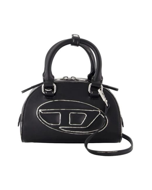 DIESEL Black Schwarze Dome-Tasche Mit Zwei Griffen