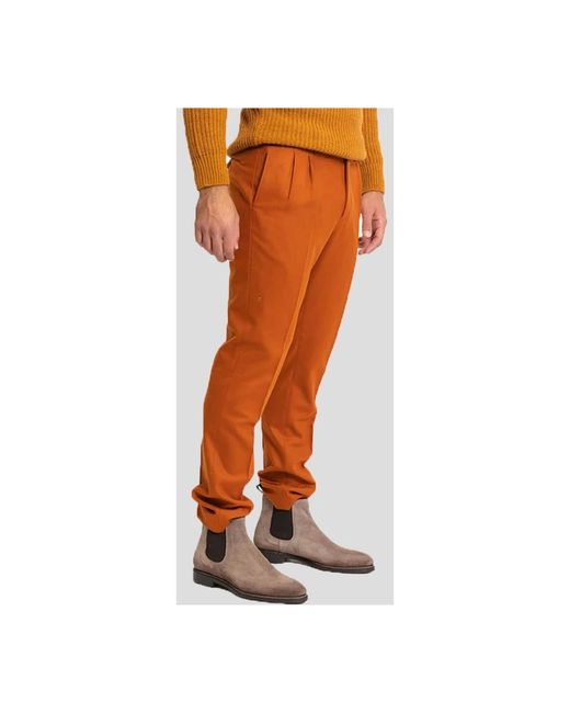 BERWICK 1707 Vb1827 Chino Broek in het Orange voor heren