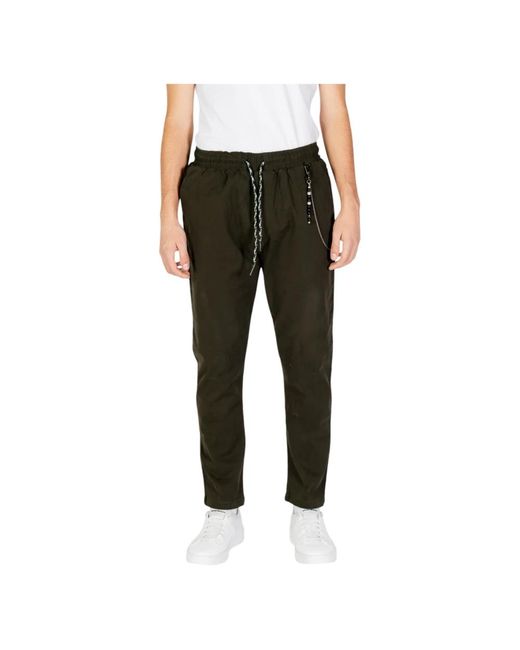 Slim-Fit Trousers di Gianni Lupo in Black da Uomo