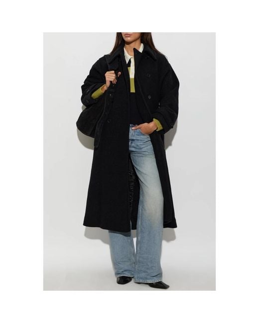 Double-Breasted Coats A.P.C. de color Black