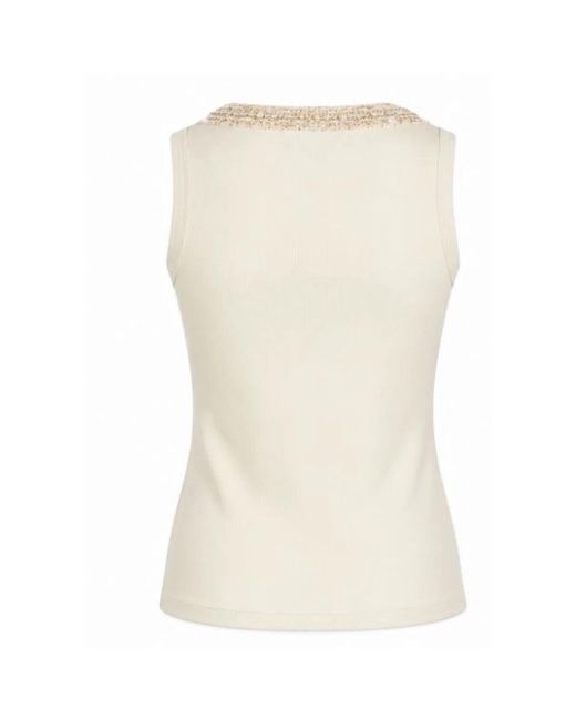 Fabiana Filippi Natural Sleeveless Tops