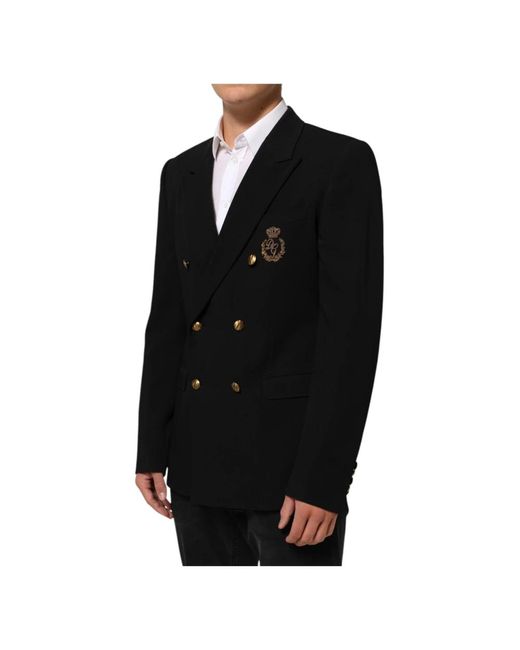 Blazers di Dolce & Gabbana in Black da Uomo