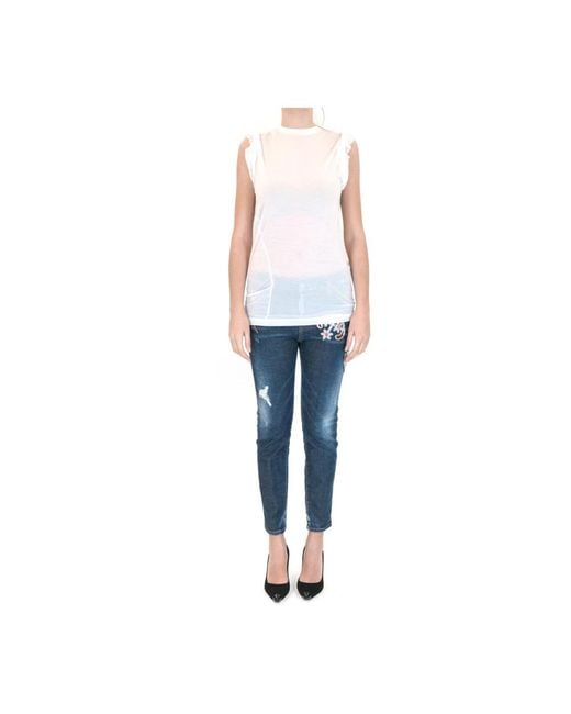 DSquared² White Sleeveless Tops