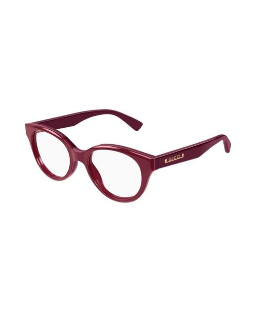 Gucci Red Gg1590O Linea Lettering Eyeglasses