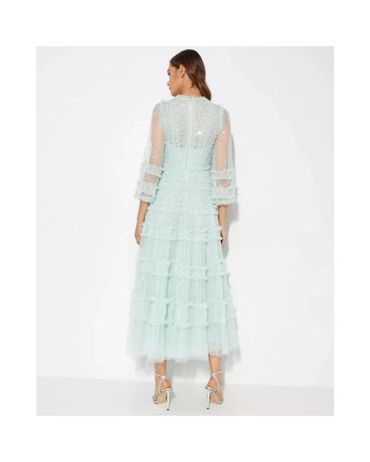 Needle & Thread Rosella Strapless Maxi Dress in het Blue