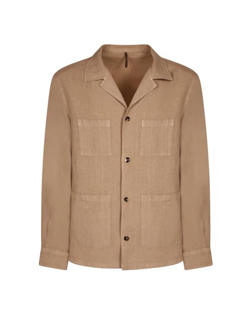 Dell'Oglio Brown Casual Shirts for men