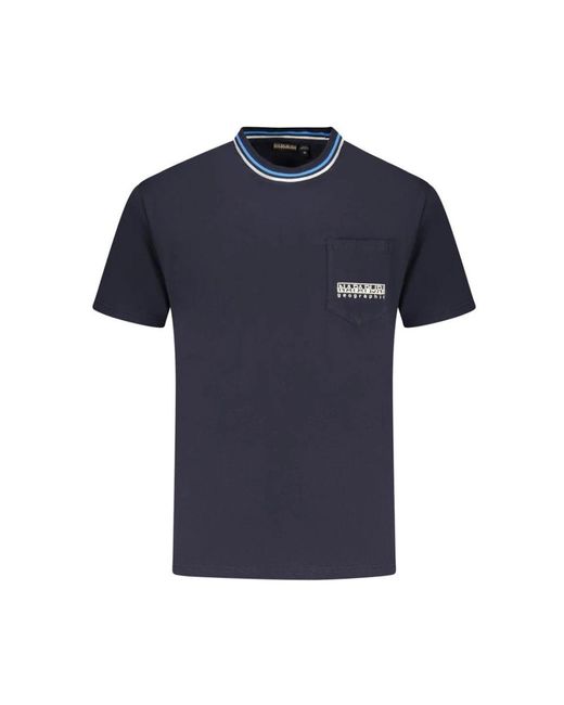 Napapijri Blue T-Shirts for men