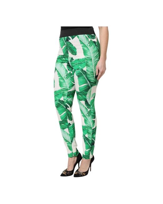 Dolce & Gabbana Green Skinny Trousers