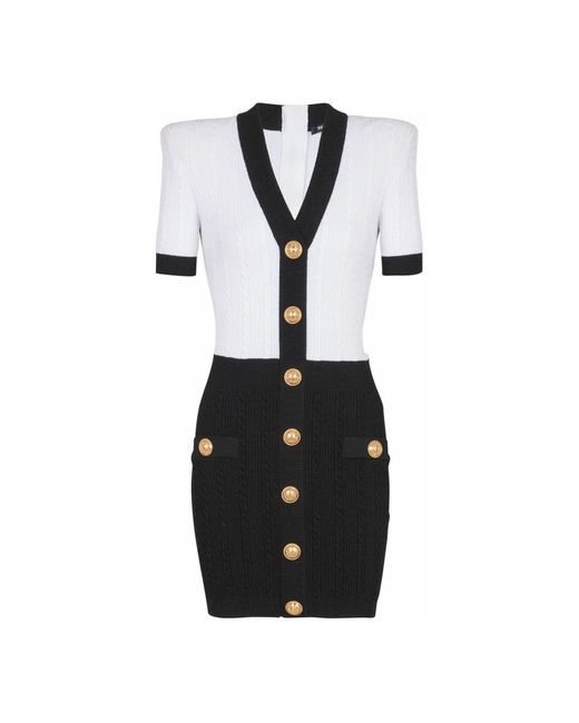 Balmain Short Dresses in het Black