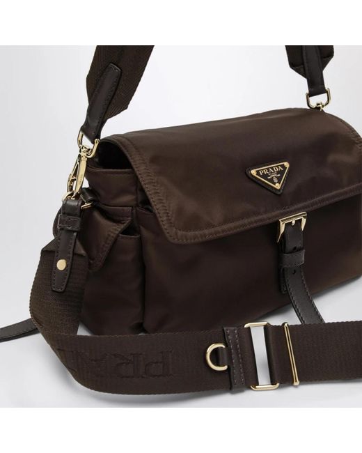 Prada Explore Medium Shoulder Bag in het Brown