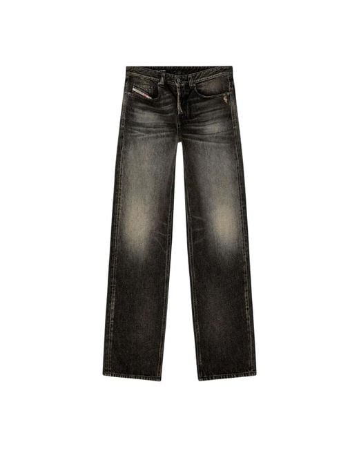 DIESEL Gray Straight Jeans for men