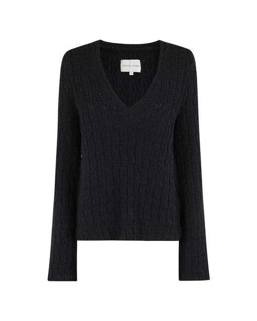 V-Neck Knitwear di Loulou de Saison in Black