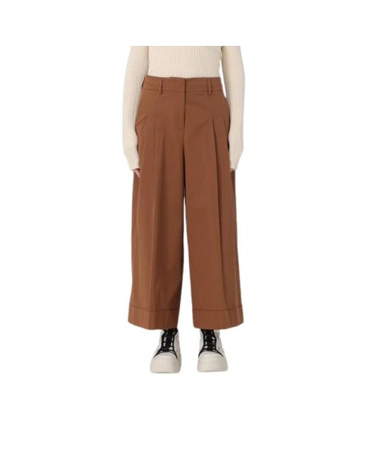 PT01 Brown Wide Trousers