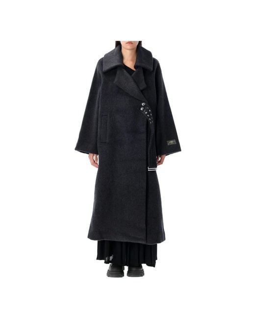 Ganni Black Double-Breasted Coats