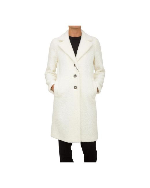 Marella Single-Breasted Coats in het White