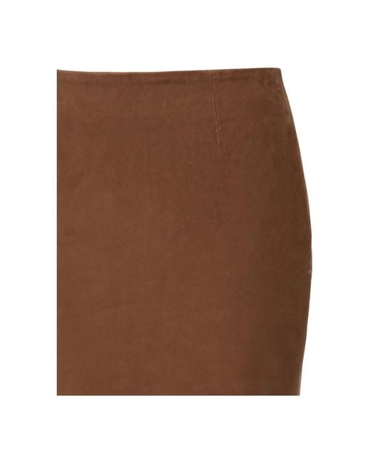 ROTATE BIRGER CHRISTENSEN Brown Leather Skirts