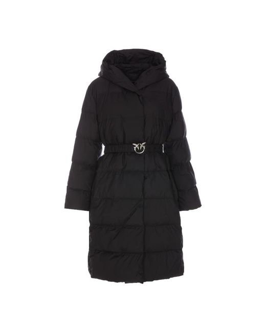 Pinko Black Schwarze Mäntel Für Frauen