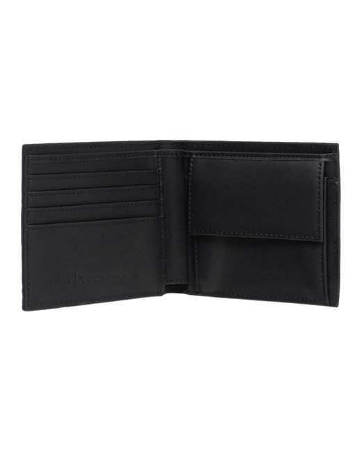 ARMANI EXCHANGE Logo plain geldbörse mit kartenschlitzen in Black für Herren