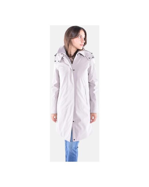 Woolrich Jassen ,Wit ,Polyester Chevron Down Parka Jas in het Purple